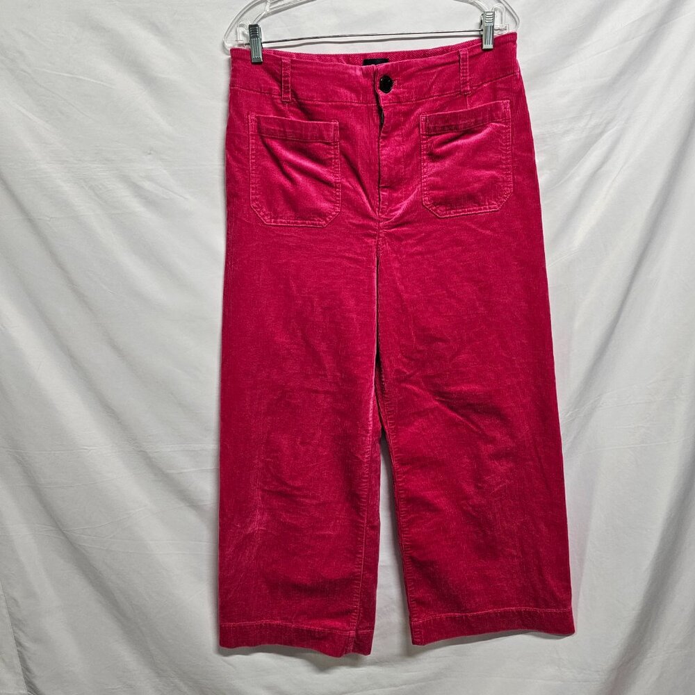 Maeve Raspberry Cropped Wide-Leg Pants - Picture 7 of 15